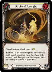 Stroke of Foresight (Yellow) [U-WTR139] (Welcome to Rathe Unlimited)  Unlimited Rainbow Foil | Pegasus Games WI