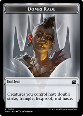 Spirit (0018) // Emblem - Domri Rade Double-Sided Token [Ravnica Remastered Tokens] | Pegasus Games WI