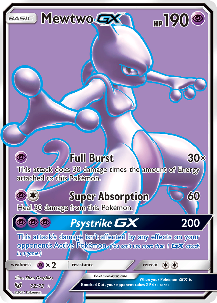 Mewtwo GX (72/73) [Sun & Moon: Shining Legends] | Pegasus Games WI