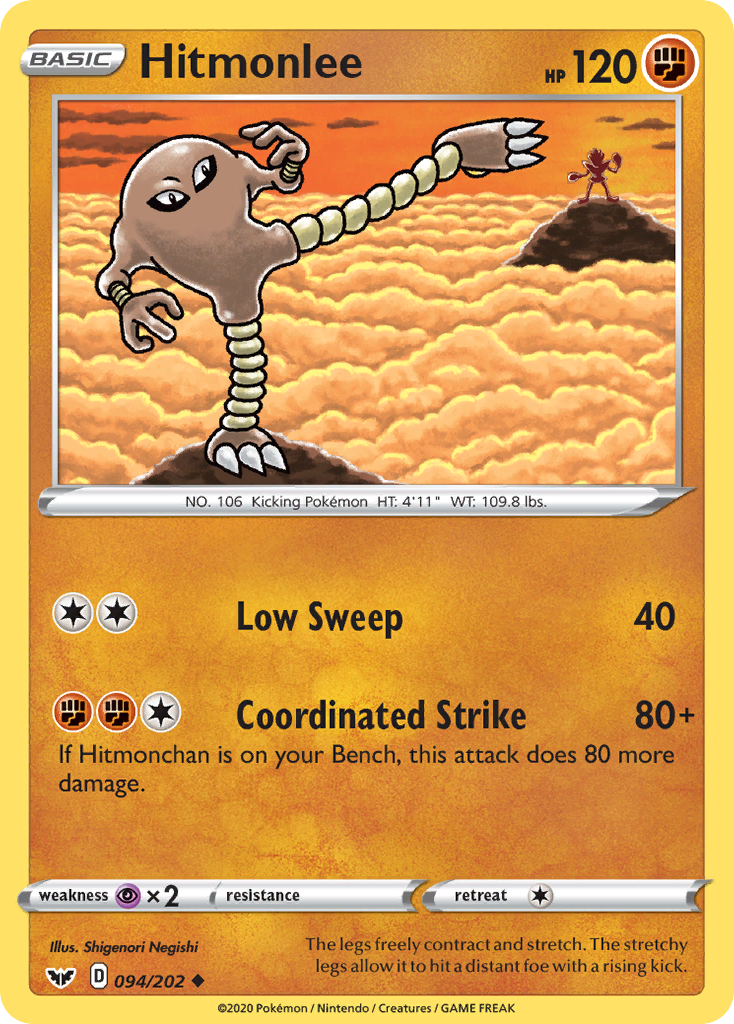 Hitmonlee (094/202) [Sword & Shield: Base Set] | Pegasus Games WI