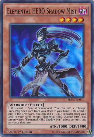 Elemental HERO Shadow Mist [SDHS-EN001] Super Rare | Pegasus Games WI