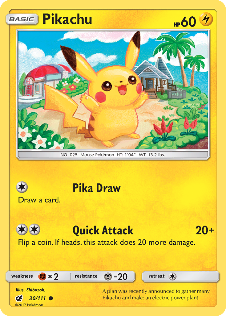 Pikachu (30/111) [Sun & Moon: Crimson Invasion] | Pegasus Games WI