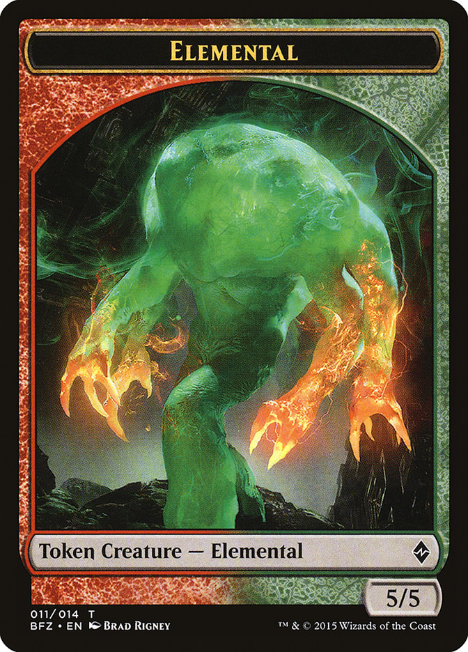 Elemental Token (011/014) [Battle for Zendikar Tokens] | Pegasus Games WI