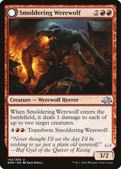 Smoldering Werewolf // Erupting Dreadwolf [Eldritch Moon] | Pegasus Games WI