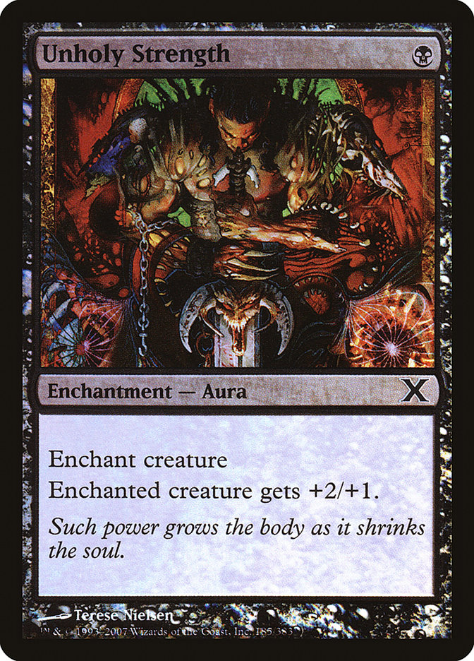 Unholy Strength (Premium Foil) [Tenth Edition] | Pegasus Games WI