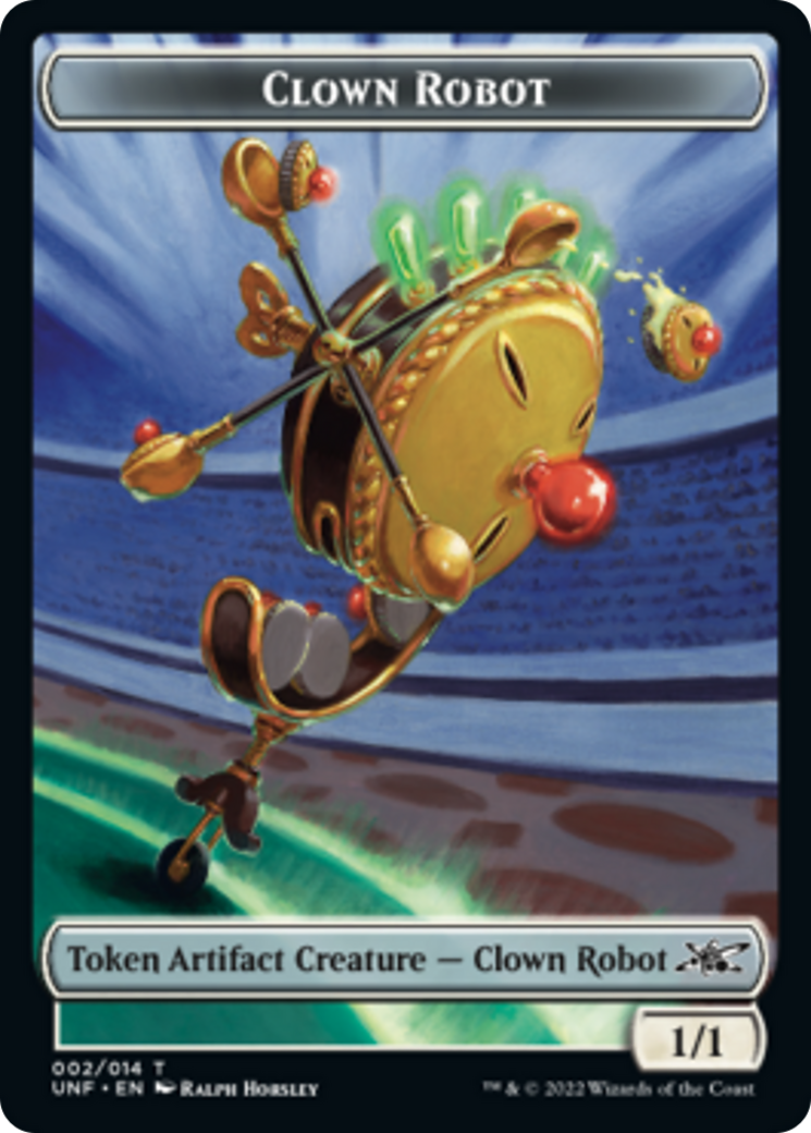 Clown Robot (002) // Treasure (012) Double-Sided Token [Unfinity Tokens] | Pegasus Games WI
