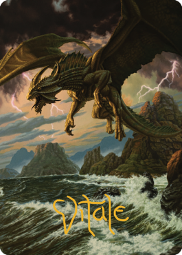 Ancient Bronze Dragon Art Card (03) (Gold-Stamped Signature) [Commander Legends: Battle for Baldur's Gate Art Series] | Pegasus Games WI