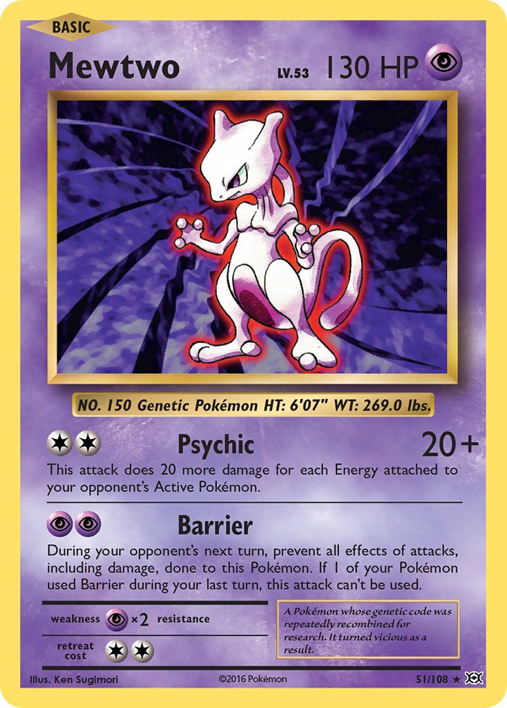 Mewtwo (51/108) (Theme Deck Exclusive) [XY: Evolutions] | Pegasus Games WI