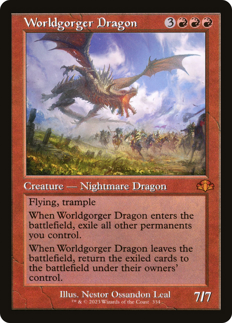 Worldgorger Dragon (Retro) [Dominaria Remastered] | Pegasus Games WI