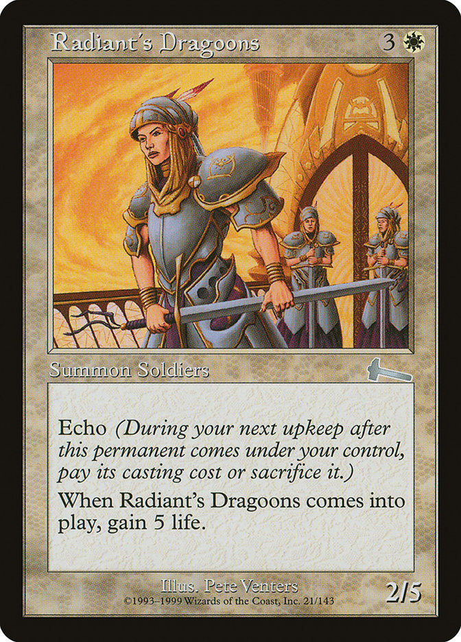 Radiant's Dragoons [Urza's Legacy] | Pegasus Games WI