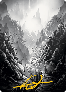 Mountain Art Card (Gold-Stamped Signature) [Innistrad: Midnight Hunt Art Series] | Pegasus Games WI