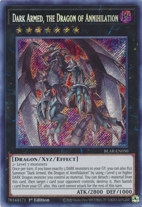 Dark Armed, the Dragon of Annihilation [BLAR-EN050] Secret Rare | Pegasus Games WI