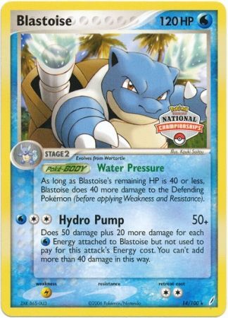 Blastoise (14/100) (National Championship Promo) [EX: Crystal Guardians] | Pegasus Games WI