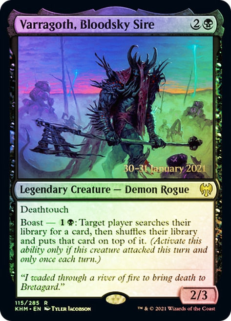 Varragoth, Bloodsky Sire [Kaldheim Prerelease Promos] | Pegasus Games WI
