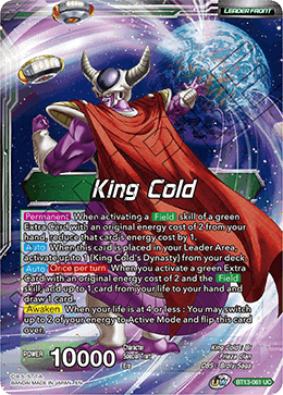 King Cold // King Cold, Ruler of the Galactic Dynasty (Uncommon) [BT13-061] | Pegasus Games WI