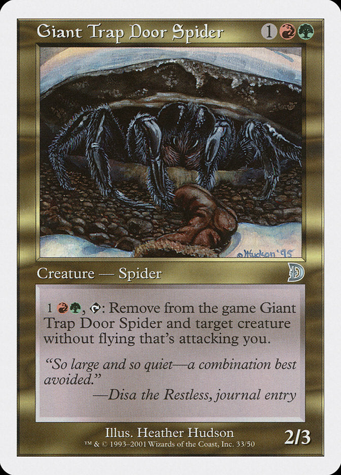 Giant Trap Door Spider [Deckmasters] | Pegasus Games WI