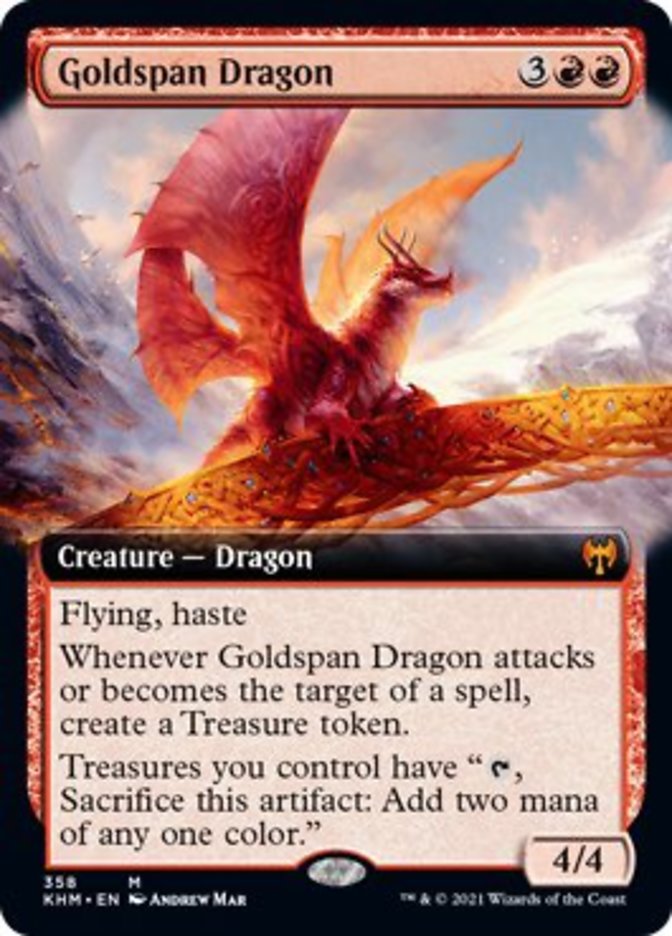 Goldspan Dragon (Extended Art) [Kaldheim] | Pegasus Games WI