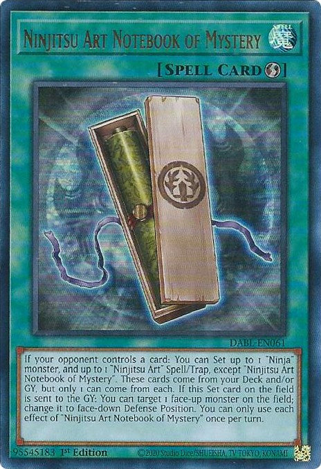 Ninjitsu Art Notebook of Mystery [DABL-EN061] Ultra Rare | Pegasus Games WI