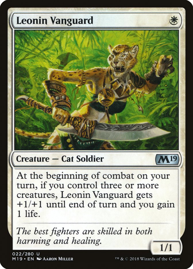 Leonin Vanguard [Core Set 2019] | Pegasus Games WI