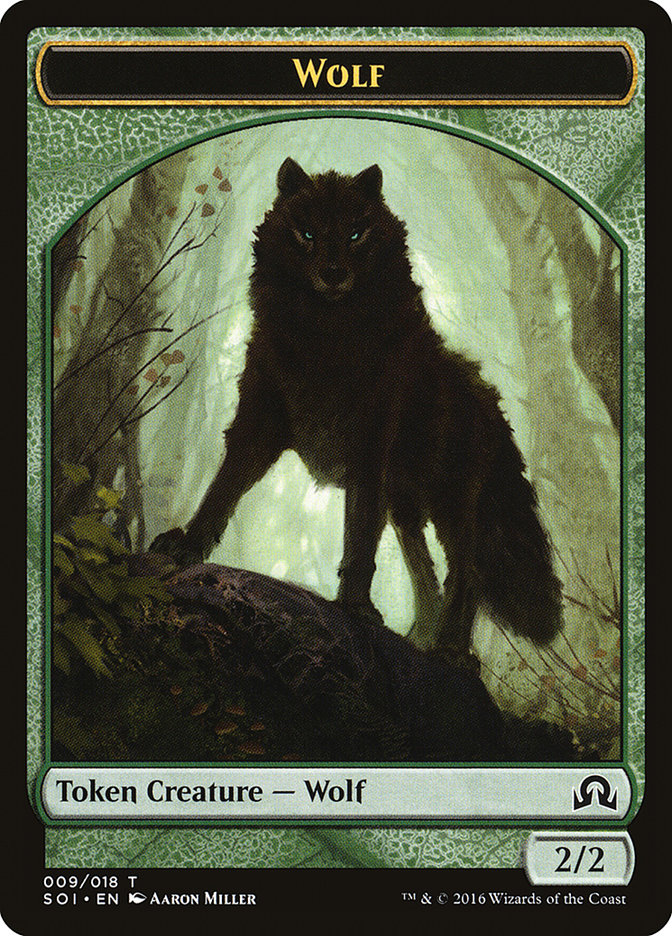 Wolf Token [Shadows over Innistrad Tokens] | Pegasus Games WI