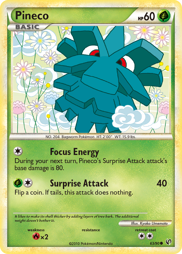 Pineco (63/90) [HeartGold & SoulSilver: Undaunted] | Pegasus Games WI