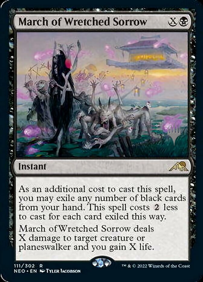 March of Wretched Sorrow (Promo Pack) [Kamigawa: Neon Dynasty Promos] | Pegasus Games WI