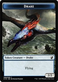 Drake // Human Double-Sided Token [Commander 2019 Tokens] | Pegasus Games WI