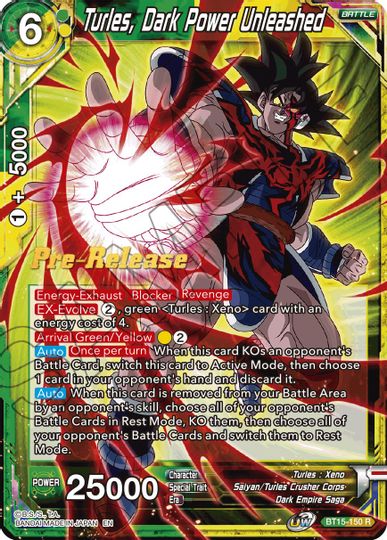 Turles, Dark Power Unleashed (BT15-150) [Saiyan Showdown Prerelease Promos] | Pegasus Games WI