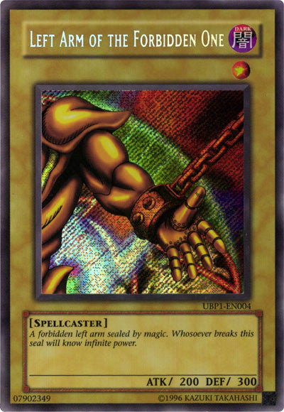 Left Arm of the Forbidden One [UBP1-EN004] Secret Rare | Pegasus Games WI