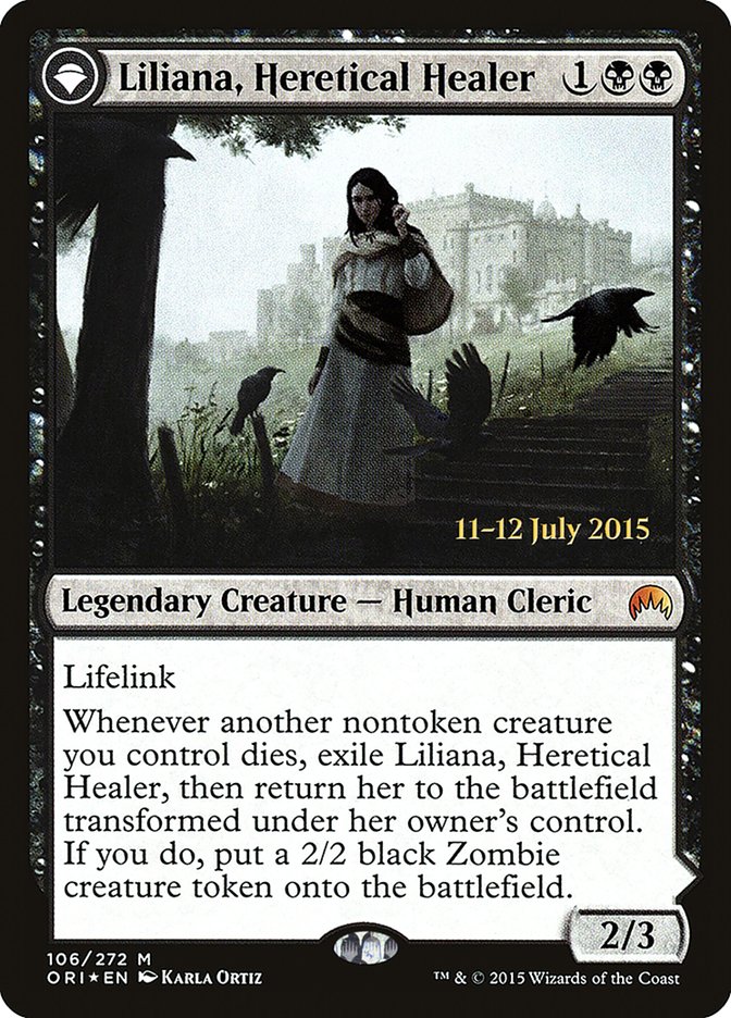 Liliana, Heretical Healer // Liliana, Defiant Necromancer [Magic Origins Prerelease Promos] | Pegasus Games WI