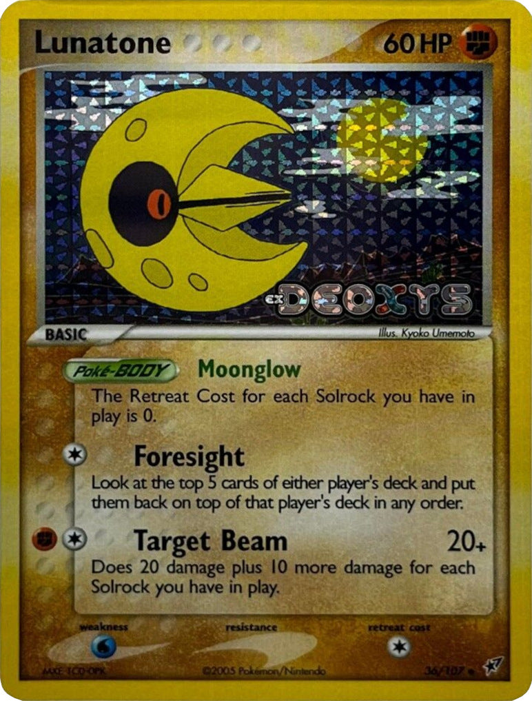 Lunatone (36/107) (Stamped) [EX: Deoxys] | Pegasus Games WI