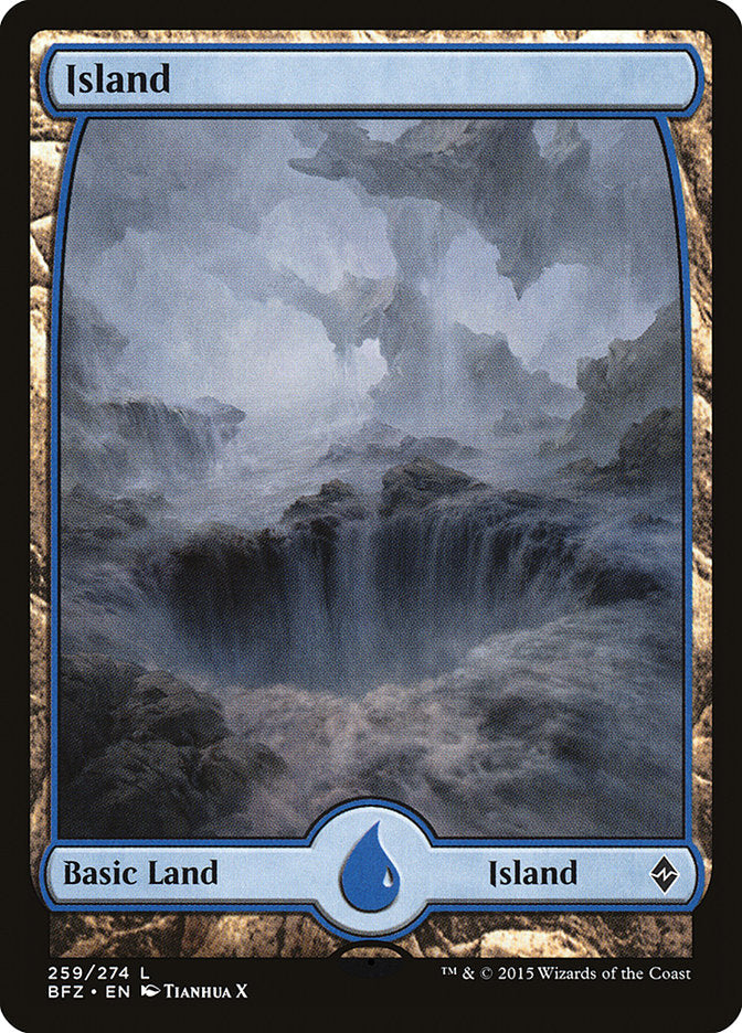 Island (259) (Full Art) [Battle for Zendikar] | Pegasus Games WI