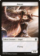 Angel // Salamander Warrior Double-Sided Token [Commander Legends Tokens] | Pegasus Games WI