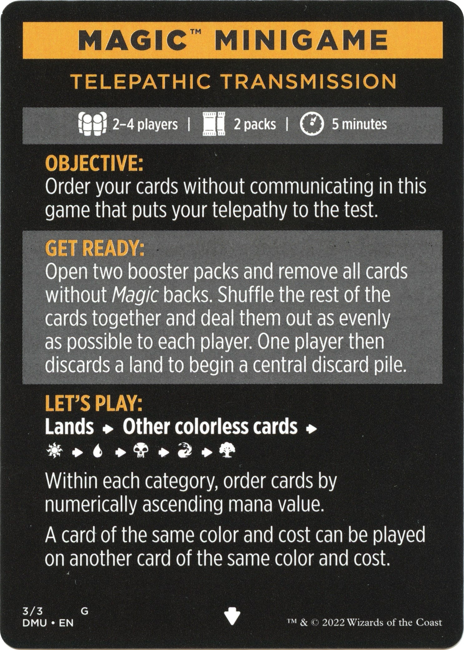 Telepathic Transmission (Magic Minigame) [Dominaria United Minigame] | Pegasus Games WI