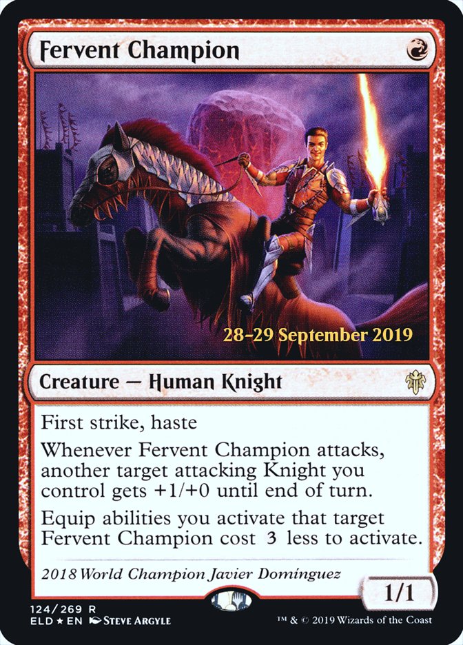 Fervent Champion [Throne of Eldraine Prerelease Promos] | Pegasus Games WI