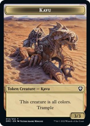 Kavu // Bear Double-Sided Token [Dominaria United Commander Tokens] | Pegasus Games WI