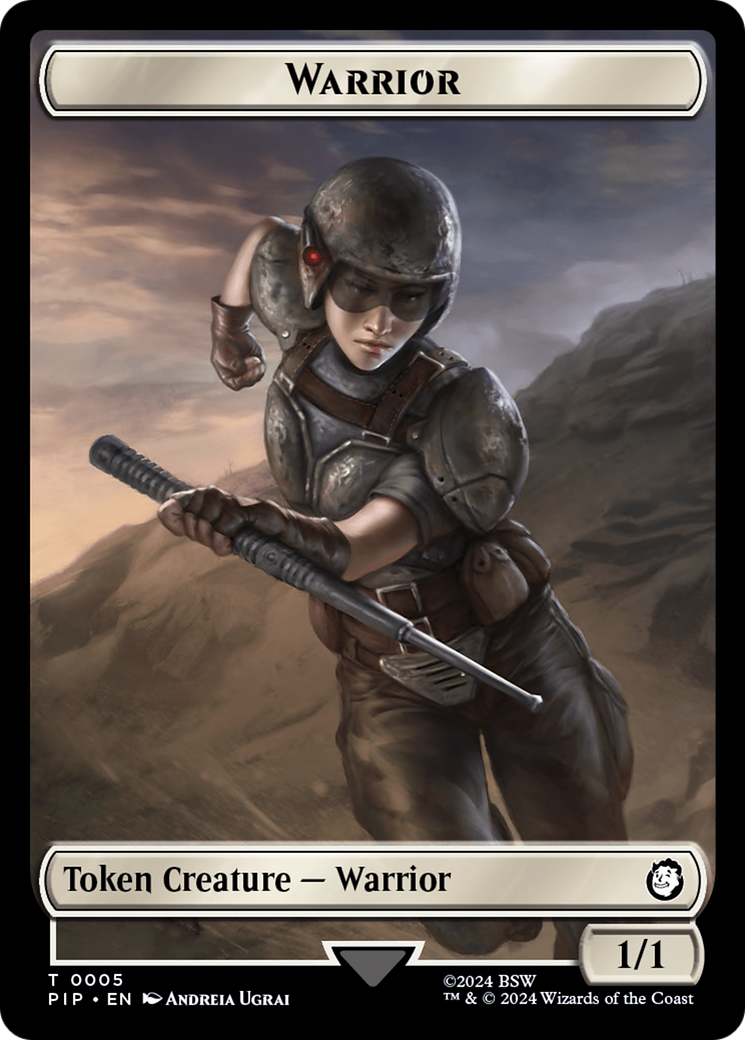 Soldier (0010) // Warrior Double-Sided Token [Fallout Tokens] | Pegasus Games WI