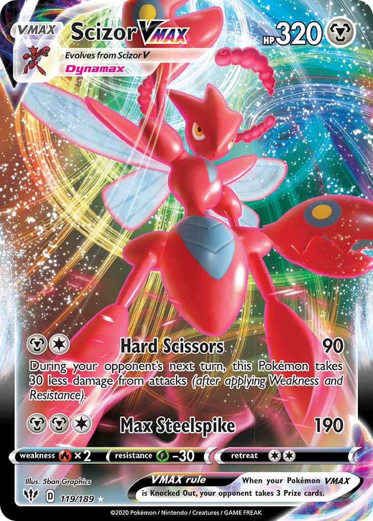 Scizor VMAX (119/189) [Sword & Shield: Darkness Ablaze] | Pegasus Games WI