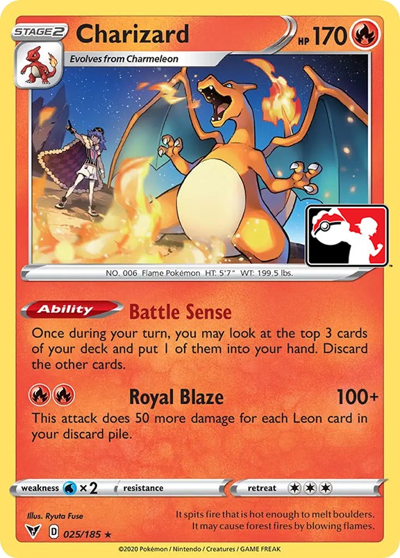 Charizard (025/185) [Prize Pack Series One] | Pegasus Games WI