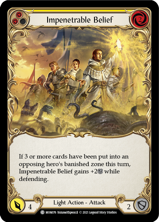 Impenetrable Belief (Yellow) [MON076] 1st Edition Normal | Pegasus Games WI