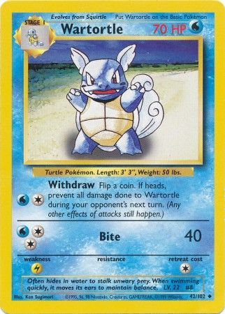 Wartortle (42/102) [Base Set Unlimited] | Pegasus Games WI