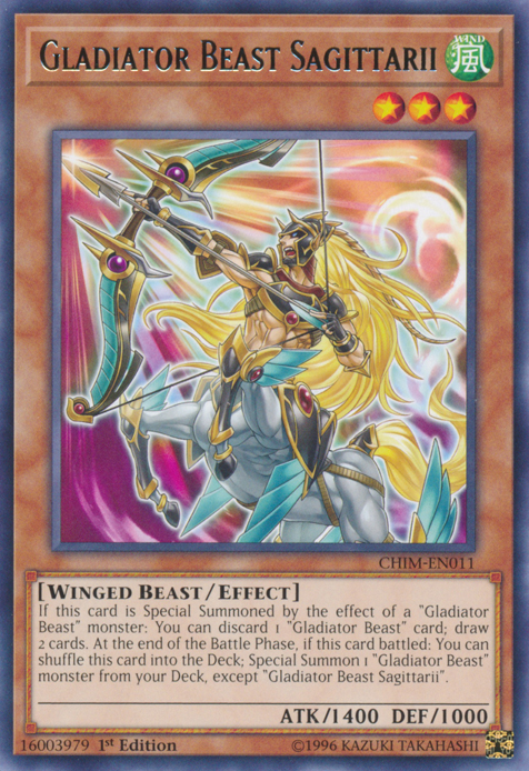 Gladiator Beast Sagittarii [CHIM-EN011] Rare | Pegasus Games WI