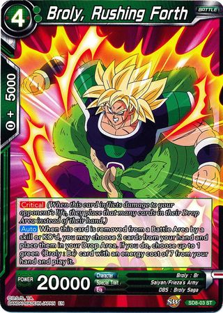 Broly, Rushing Forth (Starter Deck - Rising Broly) [SD8-03] | Pegasus Games WI