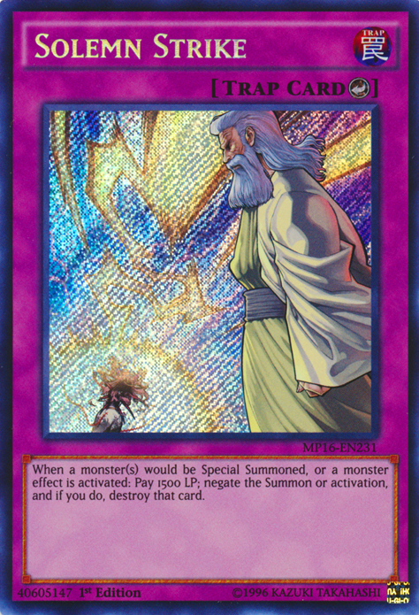 Solemn Strike [MP16-EN231] Secret Rare | Pegasus Games WI