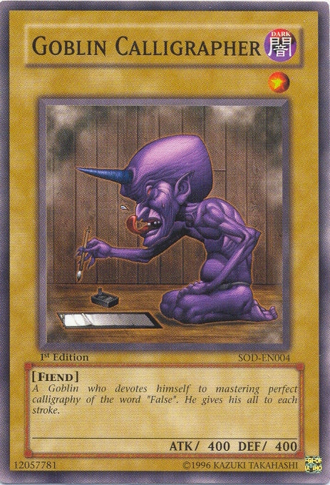 Goblin Calligrapher [SOD-EN004] Common | Pegasus Games WI