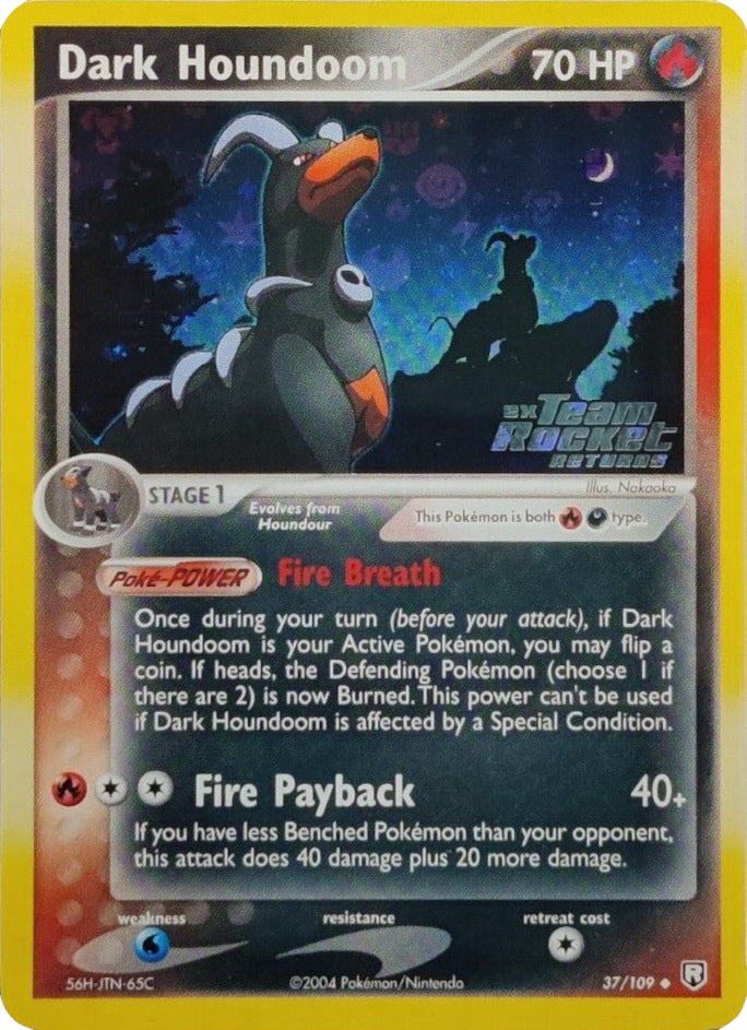 Dark Houndoom (37/109) (Stamped) [EX: Team Rocket Returns] | Pegasus Games WI