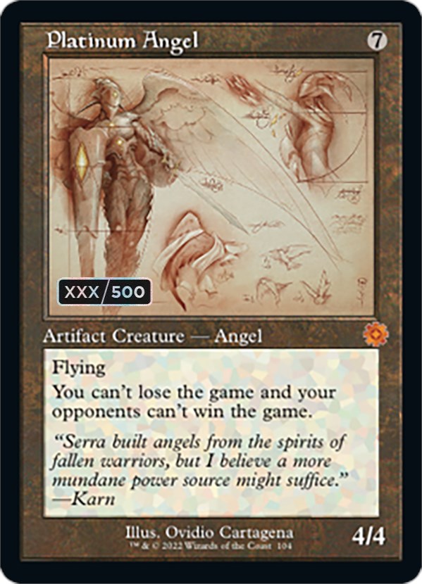 Platinum Angel (Retro Schematic) (Serialized) [The Brothers' War Retro Artifacts] | Pegasus Games WI