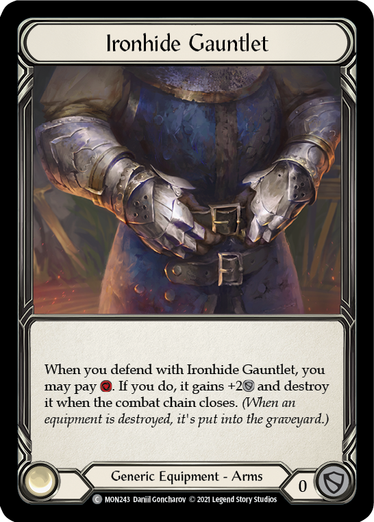 Ironhide Gauntlet (Cold Foil) [MON243-CF] 1st Edition Cold Foil | Pegasus Games WI