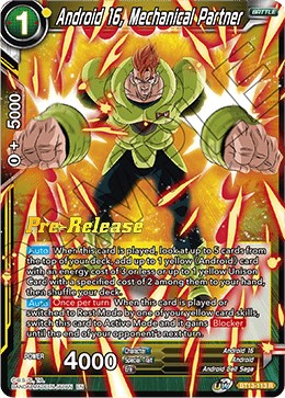 Android 16, Going All Out (BT13-112) [Supreme Rivalry Prerelease Promos] | Pegasus Games WI