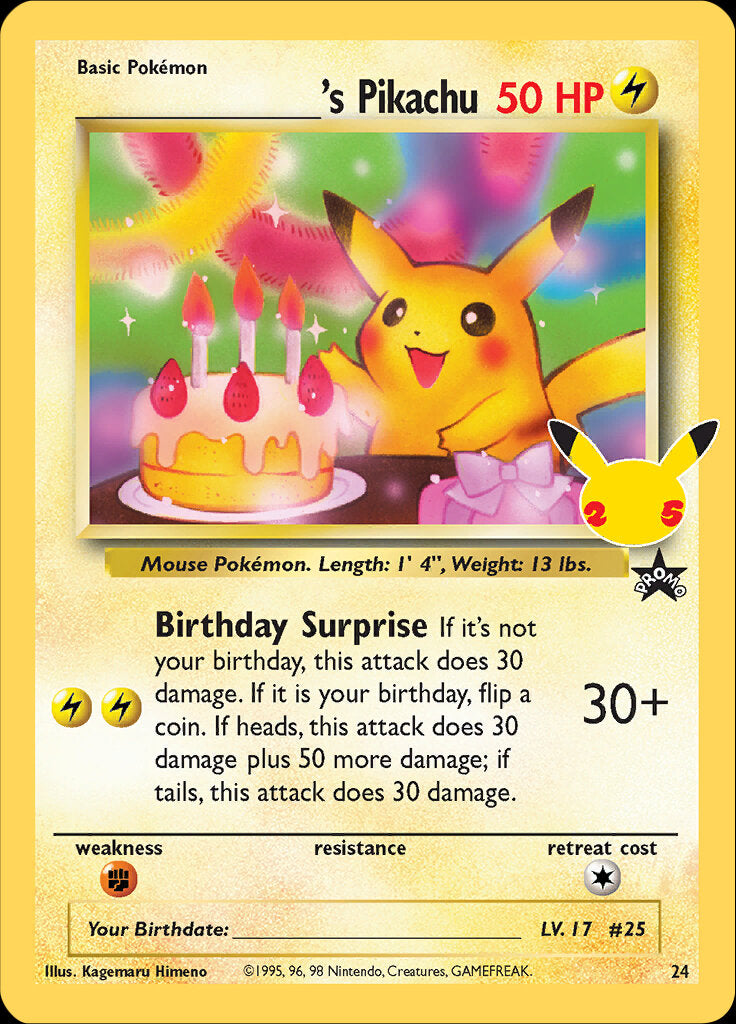 _____'s Pikachu (24) [Celebrations: 25th Anniversary - Classic Collection] | Pegasus Games WI